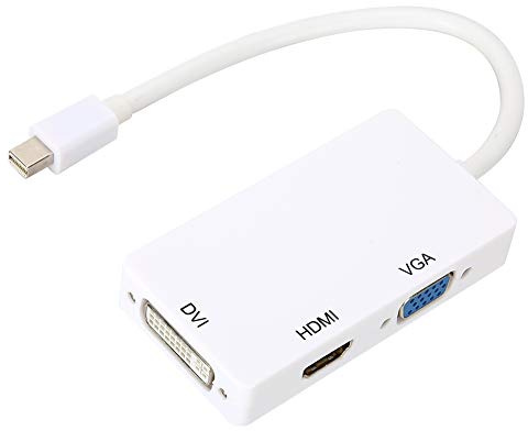 BONKZEBU 3 in 1 Converter No Need External Power Supply High Compatibility HD DVI VGA Output Convenient for Multiple Models ABS Mini Displayport Man 20pin 1 X Adapter