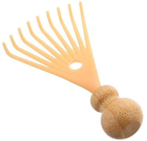 MAGICLULU Masseur de Tête Mini Portable à Griffes en Résine Beige, Outil de Massage du Cuir Chevelu Multifonction pour Relaxation, Brosse Exfoliante Antipelliculaire, Accessoire Bien-être