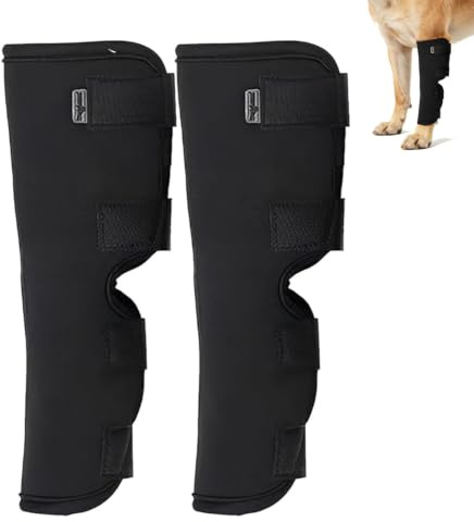 Wenrou Vendaje para la Rodilla de Perro, Vendaje para Perro, Vendaje para la Pata Trasera de Perro, Coderas para Perros, Evita Que se Lama la Herida, para la cicatrización de heridas, esguinces (S)