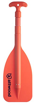 Attwood 11828-1 Notfall-Teleskoppaddel/Stechpaddel, multifunktional, verstellbar 50–107 cm, orange