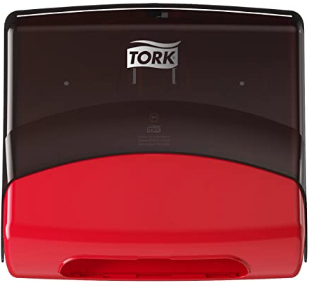 Tork Einzeltuchspender Rot und Schwarz W4, Wandmontage, Performance Linie, 654008