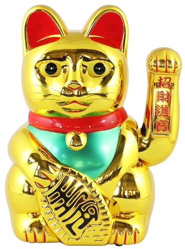 Freak Scene Glückskatze - Maneki-Neko - Winkekatze - 35 cm - Gold