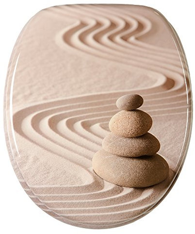 Sanilo WC Sitz mit Absenkautomatik, hochwertiger Toilettendeckel, einfache Montage, stabile Scharniere, Zen