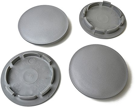 4x Nabenkappen Felgendeckel 63 / 54mm in Grau für Audi Seat Skoda VW Universal Kappen 63,0/54,0 mm Deckel Felgendeckel