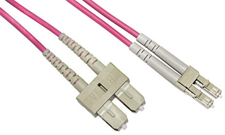 Cavo Fibra Ottica Multimode LSZH Duplex OM4 50/125, LC-SC, 1 mt.