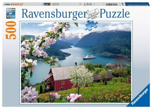 Ravensburger Puzzle 15006 - Skandinavische Idylle - 500 Teile Puzzle für Erwachsene und Kinder ab 10 Jahren, Landschaftspuzzle mit Norwegen-Motiv