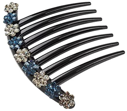 Unbekannt Damen Haarkamm Steckkamm Einsteckkamm Strass Haargesteck Haarschmuck Kopfschmuck, Blau