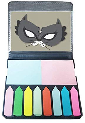 Schwarze Katzenmaske Happy Carnival of Venice Selbstklebende Notizzettel Farbmarkierungsbox