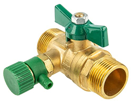 UNIWATER System Kugelhahn mit Entleerung und Flügelgriff 1439, DVGW beidseitig 3/4 Zoll AG (DN 15)