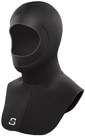 SARHLIO Neoprene Wetsuit Hoods Scuba Diving Hood 3/2MM for Men Women, Face Seal Thermal Bib Dive Cap for Kayaking Snorkeling Swimming Sailing Water Sports (XS)