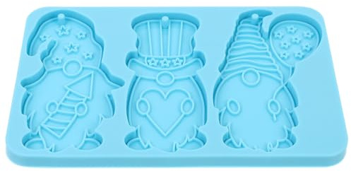 Christmas Silicone Moulds Gnome Keychain Mold Chocolate Moulds Candy Cake Muffin Jelly Baking Molds Soap Craft Christmas Mould for Home Cake Decoration Present DIY