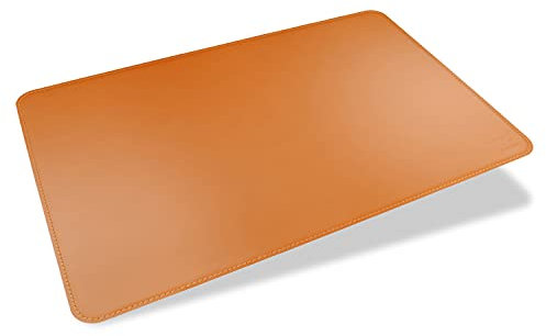 Memoria Schreibunterlage ARTHUR | Regeneriertes Leder | Desk Pad Schreibtischunterlage Schreibtisch-Unterlage (Hellbraun, 65 cm x 45 cm)
