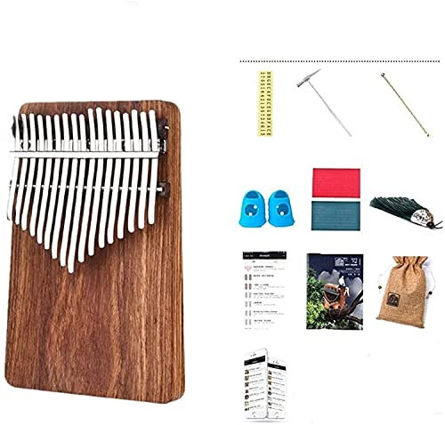 ZHANGZONG daumenklavier Kalimba Instrument Keys Portable kalimbas Afrikanisches Musikinstrument 17-Tasten insgesamt solides Daumenklavier tragbar mit B-Tune-Klavier Geeignet für Kinder Erwachsene