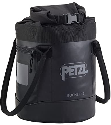 PETZL, Bucket 15, Selbstversorgende Haltertasche, Schwarz, 15 Liters, Unisex-Adult