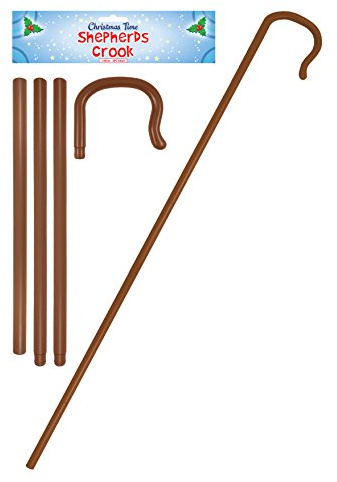 Lot de 4 crochets en forme de berger pour adultes - 168 cm - Accessoire de jeu de crèche de Noël