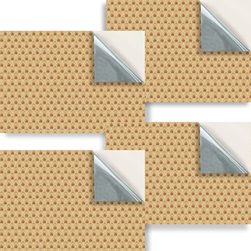 Stick & Go Repositionable Self Adhesive Dolls House Wallpaper 1:24 Scale (Set of 4 Sheets) - Victorian Floral on Beige Wallpaper - No. 9