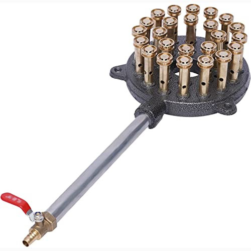 Cuisinière À Gaz 24 Trous, Anneau D'ébullition À Gaz Réutilisable Portable en Fonte, Grand Brûleur À Gaz, Brûleur De Camping, pour La Maison, La Cuisine, L'extérieur, L'intérieur, 50 X 18 X 9 Cm