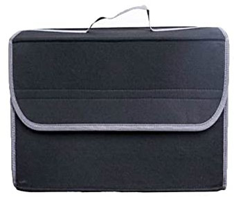 RUFD Auto Kofferraum Organizer für BMW 8 Series Coupe E31 G15 G16 Cabrio G14, Faltbarer Lagerung Zusammenbruch Tasche Weiche Filz Aufbewahrungs Box,A Black-S