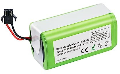 YAXRO Batería de Repuesto 14,4 V 2,6 Ah Compatible con Deebot N79S /500 y Robovac 11 11S Conga 990 995 1090 1092 1790 1990