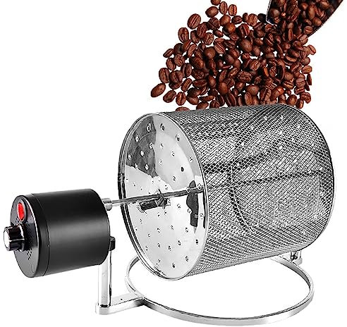 potow Rollers Coffee Bean Roaster Automatic Drum Type Coffee Roaster Machine,Household Coffee Bean Roasting Machine for Grains Beans Peanuts Nuts,800g