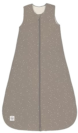 Casual baby året runt sovsäck utan ärmar unisex/sovväska interlock sprinkle taupe, storlek 74/80, 7–12 månader