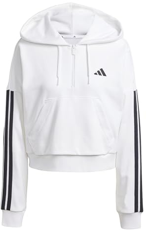 adidas Women's Essentials 3-Streifen French Terry Quarter-Zip Hoodie