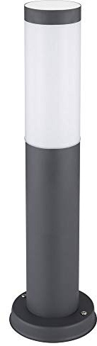 GLOBO LIGHTING Außenleuchte Stehlampe Garten Sockelleuchte Edelstahl Terrasse Stehleuchte Aussen, Edelstahl anthrazit, 1x LED 7W 630LM 2200K, DxH 7,6x45 cm