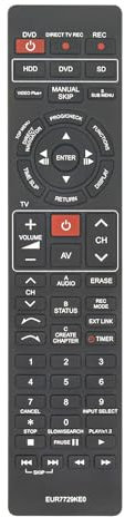 AULCMEET EUR7729KE0 New Replace Remote fit for Panasonic DVD Recorder DMR-EH50 DMR-EH50EB DMREH50 DMREH50EBK DMREH50BBS