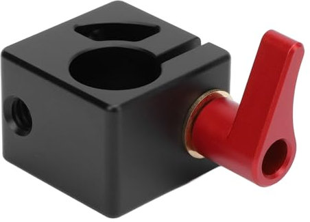 Akozon 15 Mm Einzelstangenklemme, Sichere Verbindung, Schnellverschluss, Aluminiumlegierung für Kamera-Stützsystem, Schulter-Rig, Stativ, DSLR-Schiene