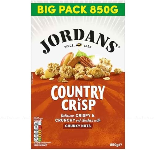 Jordans Country Crisp Chunky Nuts Pack of 1 x 850g | Bigger Pack | Delicious Crispy & Crunchy Oat Clusters with Chunky Nuts