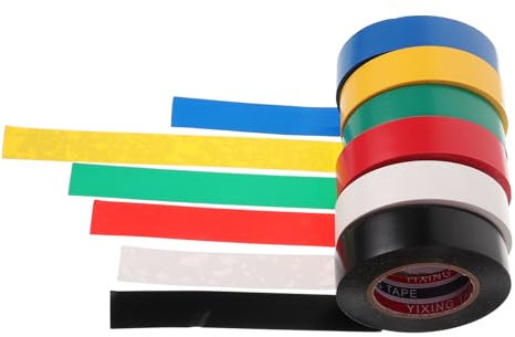 Mobestech 6rollen Isolierklebeband Elektrische Isolierbänder Farben Temperatur Und Abriebfest Für Elektroreparaturen Und Kabelwicklungen