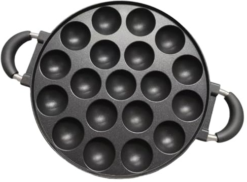 Mini crêpière antiadhésive avec 19 moules, poêle à œufs avec poignée anti-brûlure pour cuisinières à gaz, induction électrique en céramique