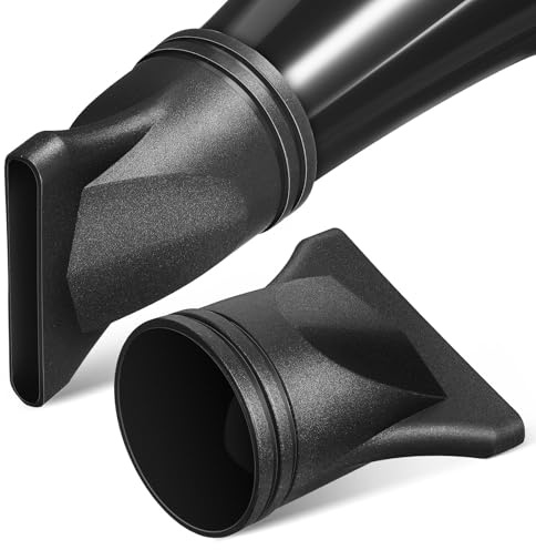 LRXIYODE Accessorio per Asciugacapelli 2 Pezzi Ugelli Concentratori 4,5cm in Plastica Nera per Styling da Salone Chioma Ricci e Asciugatura Professionale