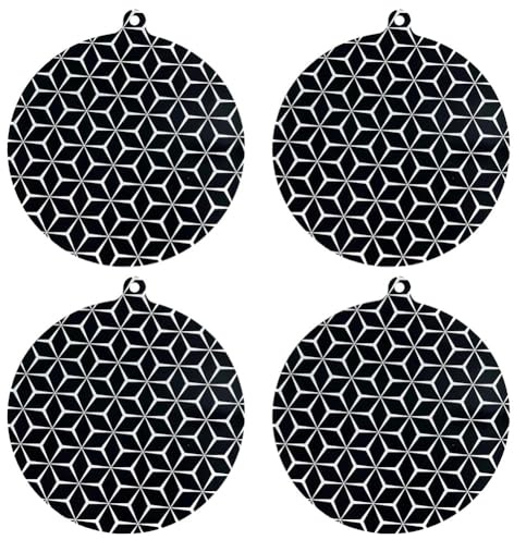 Homeponnew Lot de 4 tapis de protection en silicone pour plaque à induction, résistants à la chaleur et aux rayures, diamètre personnalisable 22/24,5 cm, pour la plupart des plaques de cuisson à