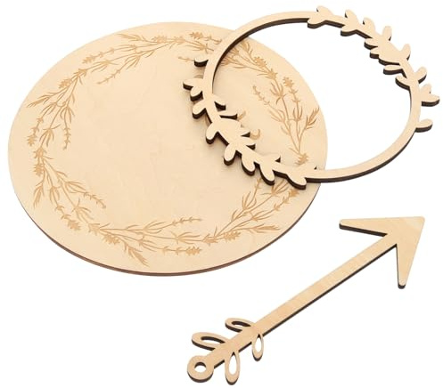 CALLARON Cartes d'Annonce de Naissance en Bois Jalons Mensuels, Disque de Repère Bébé, Accessoires Photo pour Suivi de Croissance en Crèche