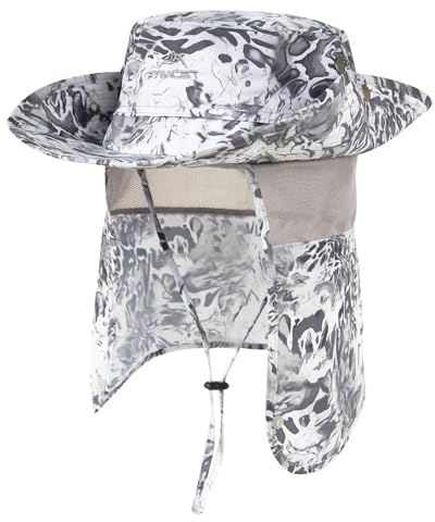 TOP-EX UPF 50 Sonnenhut mit Nackenschutz, wasserdichter Safari Outdoorhut | UVCoolix™, kühlendes Schweißband, UPF 50 Sonnenschutz, luftige Mesh-Einsätze, verstellbares Kinnband, platzsparend verstaubar