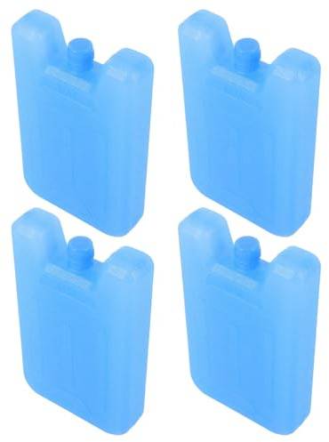 VANZACK Pack de Glace Réutilisable 4pcs en Plastique Bleu, Blocs Réfrigérants pour Boîtes à Lunch et Fête, Conteneurs de Glace Réfrigérants Polyvalents pour Conservation