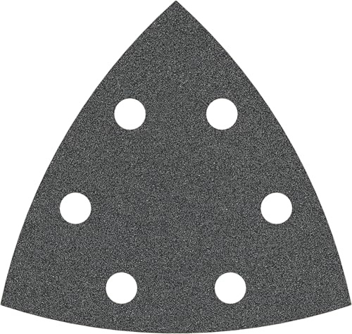 Bosch PRO F355 Schleifblatt, 93 mm, G80, 5-tlg. | für Beton, Harter Stein, Ø 93x93 mm, Körnung 80, Professional Zubehör Multifunktionswerkzeug, Deltaschleifer