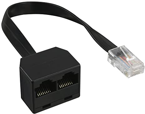 InLine 69933 ISDN Verteiler 1x RJ45 St an 2x RJ45 Bu, (8P8C) mit 15cm Kabel, ohne Endwiderstände