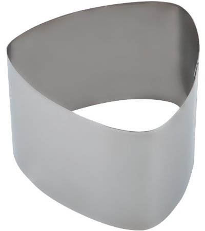 Pedrini Linea Dolci Coppapasta Triangolo, Acciaio Inossidabile, Giallo, 10.5x10.5x7 cm