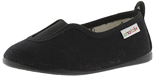 victoria Zapatillas Unisex Gimnasia Lona & Elástico Central & Suela Al Tono 104857 para Niños Negro 24