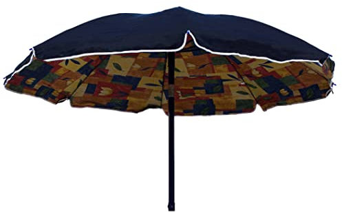 Joy Summer Ombrellone Spiaggia in POLYCOTTON 200 cm Lido Mare TINDARI - Blu MOLTO SCURO