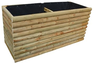 Gartenwelt Riegelsberger Hochbeet XXL 220 x 120 x H90 cm Kiefer imprägniert ohne Boden Kräuterbeet inkl. Noppenfolie Gemüsebee Pflanzbeet