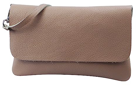SH Leder Echtleder Umhängetasche Clutch kleine Tasche Abendtasche 24,50x15cm Ely G149