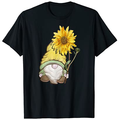 Fleurs Gnomie Nains de Jardin Floral T-Shirt
