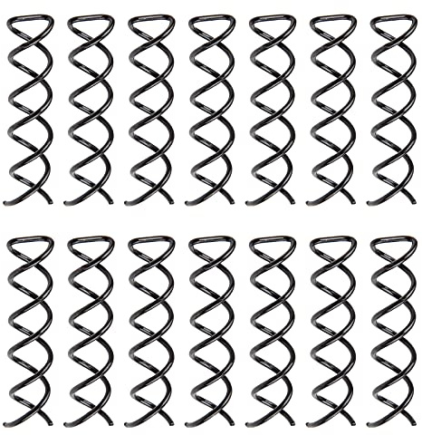 Spiral Hair Pin Spin Pin Spiral Hair Clip Spin Clip Bun Stick Pick for DIY Hair Style 20 Pack (Black)