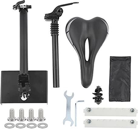 BOLORAMO Elektro-Skateboard-Sattel, Scooter-Sitz, höhenverstellbarer Scooter-Sattel Stoßdämpfender Elektro-Scooter Einziehbarer Sitzsattel für Ersatzsitz für Elektro-Scooter