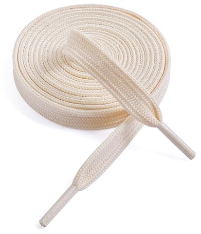 VSUDO Cordones de Zapatos Planos 9mm de Tejido Fino - Cordones Dobles para Zapatillas y Zapatos Deportivos