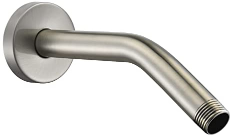 123815BN Replacement For Moen 8 Inches Anti-leakage Ceiling Wall Mounted Bend Accessories-Basic Shower Arm and Flanged,Made of Solid Brass,Brushed Nickel