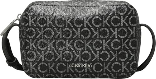 Calvin Klein Donna Borsa a Tracolla Ck Must Camera Bag Mono Piccola, Nero (Black Mono), Taglia Unica